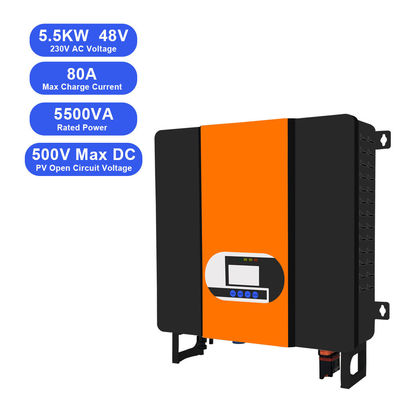 좋은 가격 LCD 디스플레이 5.5KW 48V ~ 110V 220V MPPT 태양전지 하이브리드 인버터 온라인으로