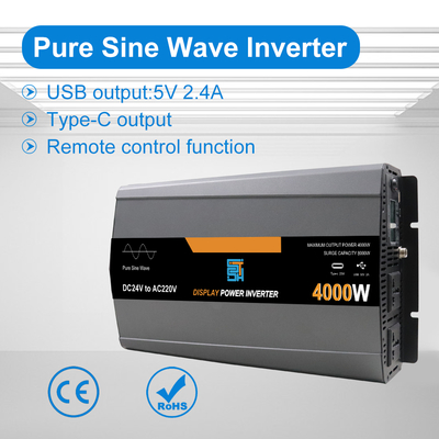 좋은 가격 4000W 순수 정현파 전력 인버터 - DC 12V/24V/48V to AC 110V-240V 온라인으로