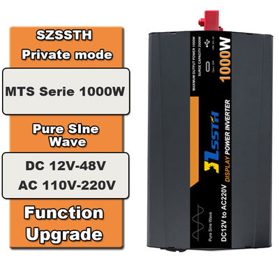 1000w 1kw 순수 시노파 인버터 DC 12V 24V AC 110V 220V 230V USB2.4A 타입 C