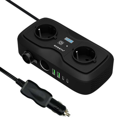 품질 자동차 전원 인버터 DC 12v ~ 110v Ac 듀얼 USB 3.1A GaN PD 급전기 공장
