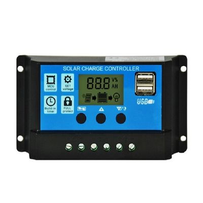 좋은 가격 자동 PWM 태양 전지 패널 컨트롤러 12v 24v 10a 20a 30Amp LCD 디스플레이 듀얼 USB 온라인으로