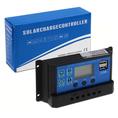 12V 24V 30A 20A 10 Amp PWM 태양 전지 제어기 2 USB 5V 2A MCU 제어기