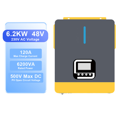 좋은 가격 6200W 하이브리드 태양광 인버터 48V 230V (MPPT 및 WiFi 포함) 온라인으로