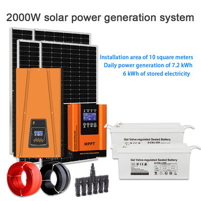 좋은 가격 지상 설치 및 48V 배터리로 가정용 2KW 완전한 오프 그리드 태양 전지 키트 온라인으로