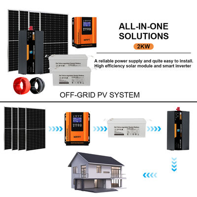좋은 가격 2KW Complete Off-Grid Solar Kit for Home | Includes Mounting System & Solar Panels 온라인으로