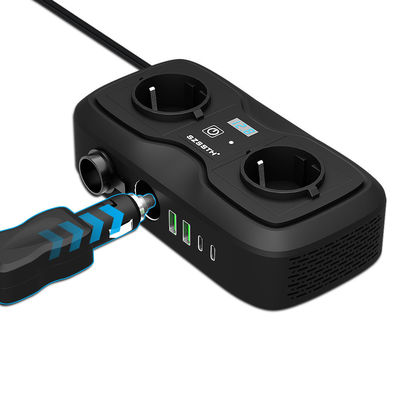 좋은 가격 200W GaN 자동차 전력 인버터 및 PD 충전기, 12V ~ 220V 수정 된 시노 웨이브 AC 30W USB-C 급전하 온라인으로