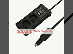 12V DC에서 AC 110V 220V 자동차 전력 인버터 USB 및 C 타입